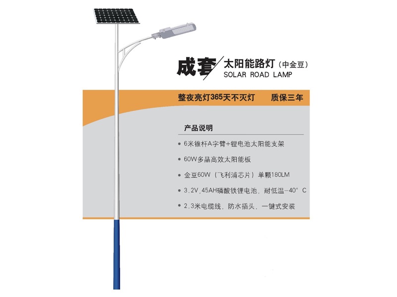 灯杆+太阳能路灯全套-中金豆